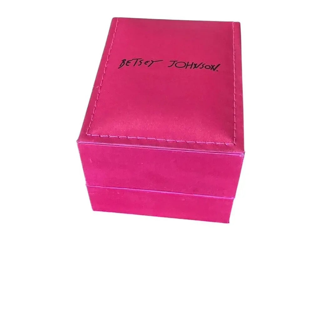 Betsey Johnson Silver Crystal Leopard Print Watch